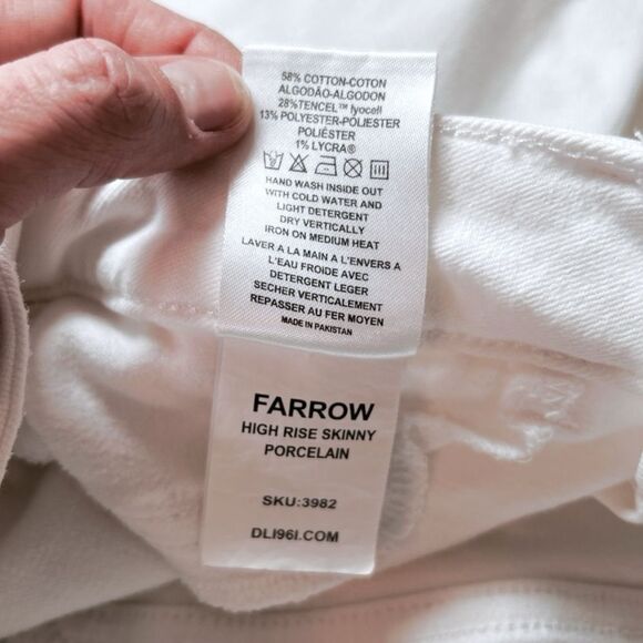 DL1961 Farrow High-Rise Skinny White Jean in Porcelain, Size 26 - Picture 10 of 11